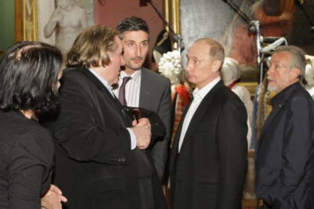 French actor Gerard Depardieu with Russian President Vladimir Putin during a recent meeting in St Petersburg. Photo: Reuters