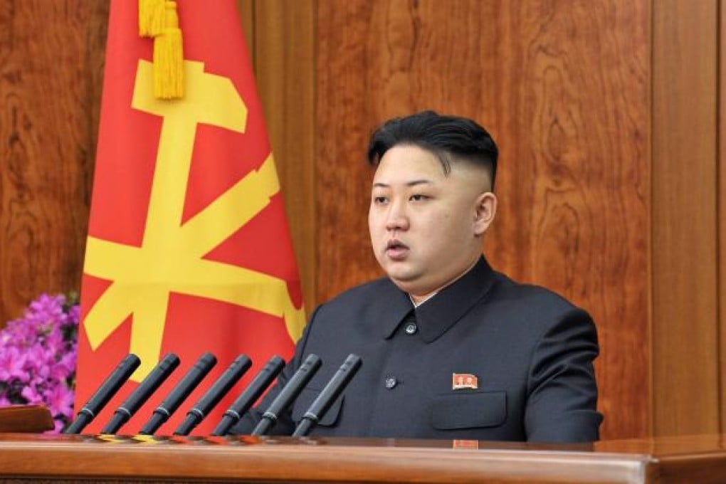 North Korean leader Kim Jong-un delivers new year speech. Photo: EPA