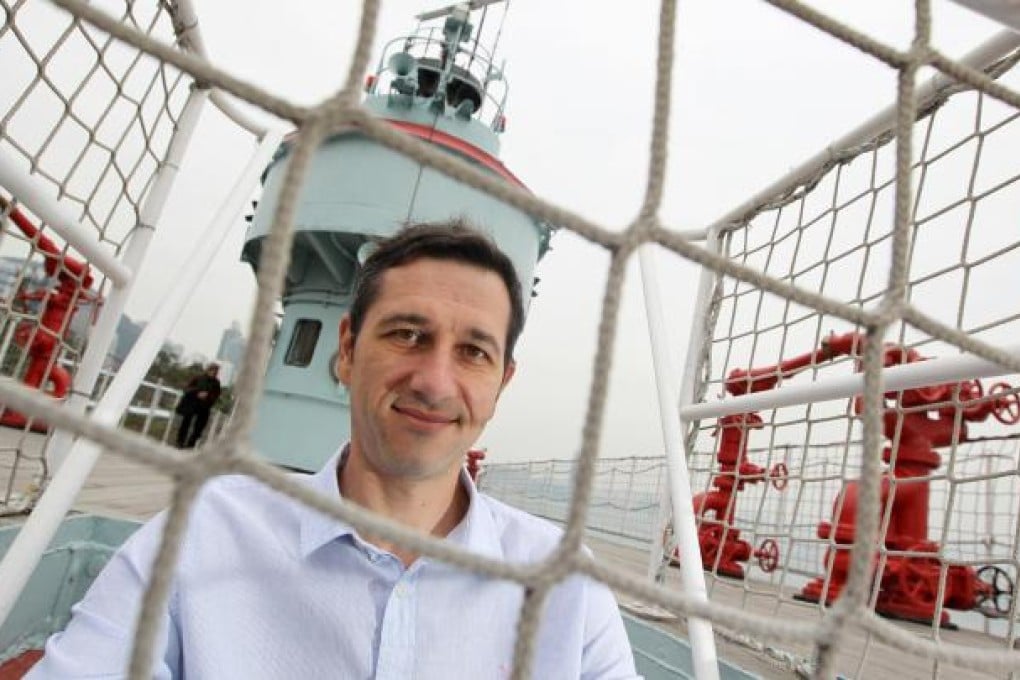 Former Royal Navy lieutenant Daniel Keeping believes HMS Chatham could have a new life as a floating museum. Photo: Felix Wong