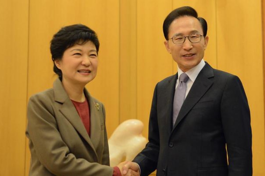 South Korean President-elect Park Geun-hye (left).