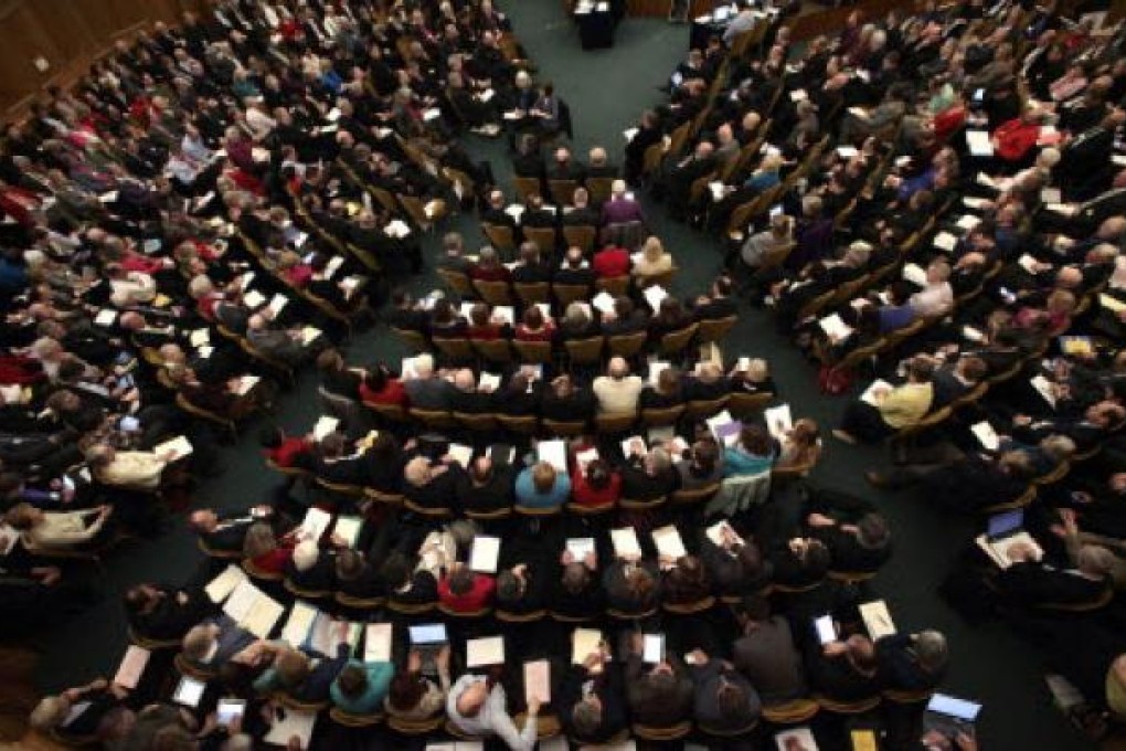 A general view of the Church of England General Synod meeting at Church House in central London on November 20, 2012. Photo: AFP