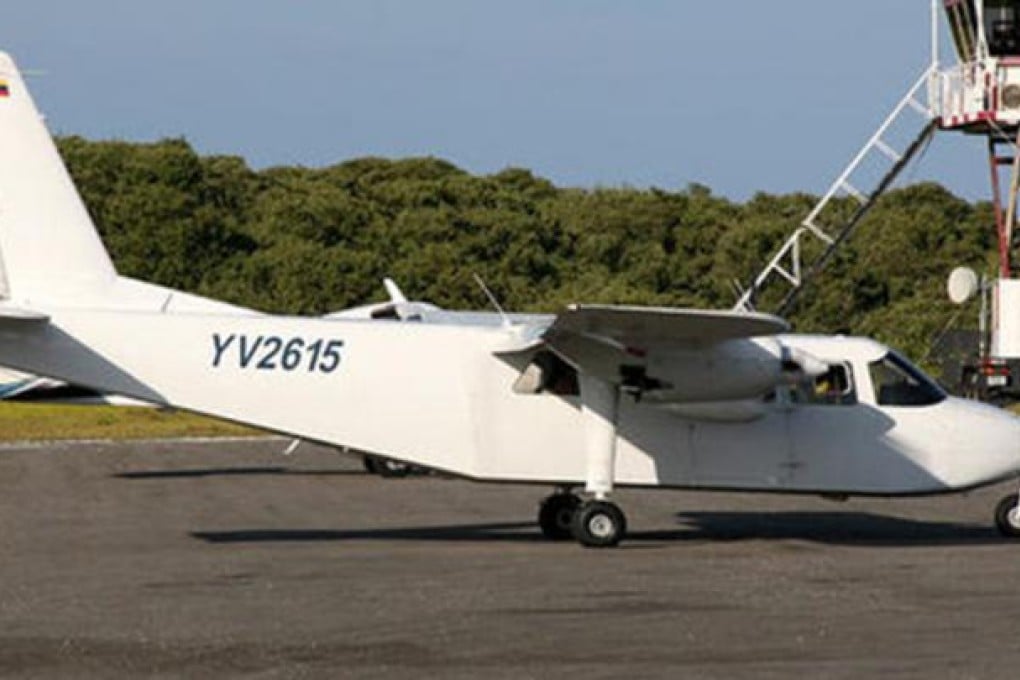 The Britten-Norman BN-2 Islander aircraft YV-2615, which was reported missing on Friday. Photo: Reuters