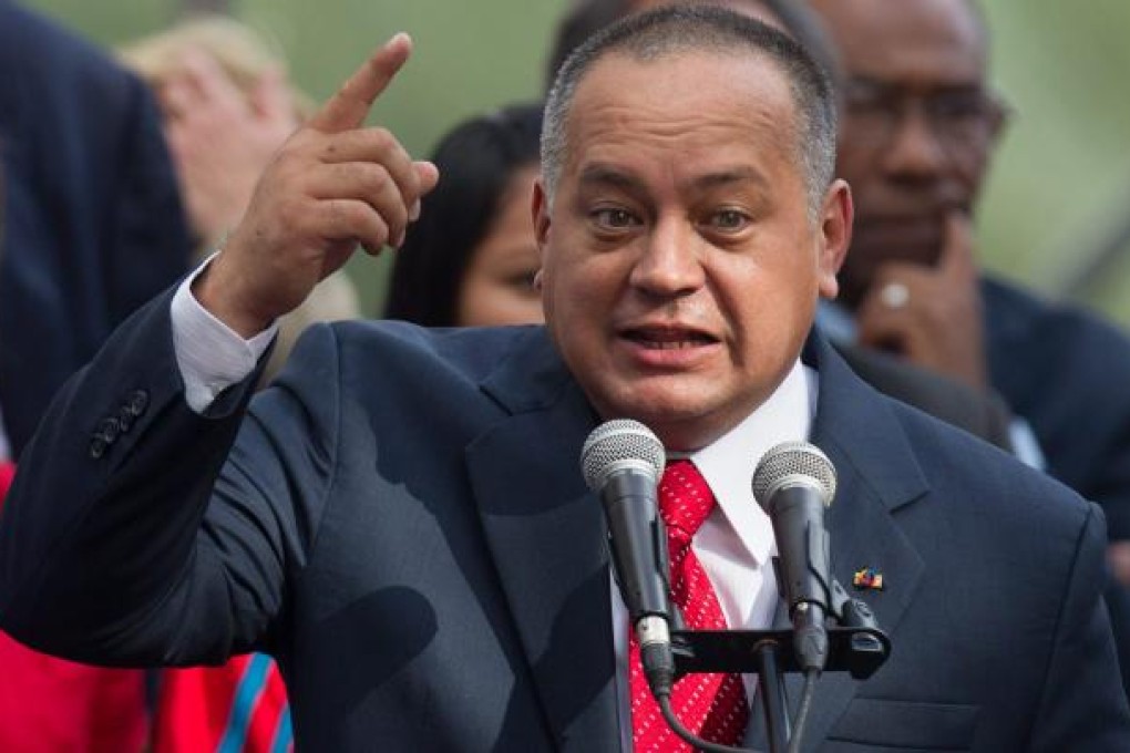 Diosdado Cabello speaks after being re-elected as President of Venezuela's National Assembly. Photo: Xinhua
