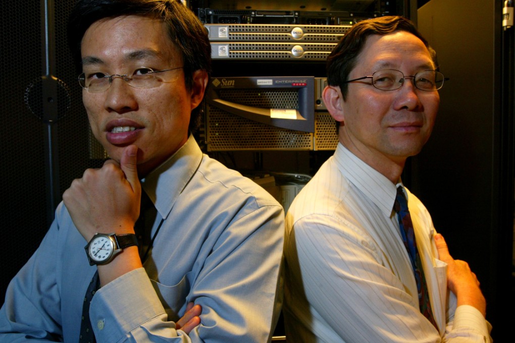 Leung Siu-cheong (left) and Roy Ko Wai-tak from the Computer Emergency Response Team Co-ordination Centre, a computer safety group. Photo: KY Cheng