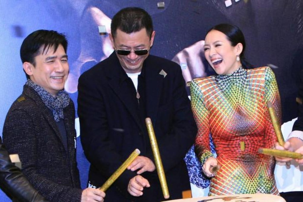 Tony Leung, Wong Kar-wai and Zhang Ziyi at the Hong Kong premiere of the martial arts epic at iSquare, Tsim Sha Tsui. Photo: Jonathan Wong