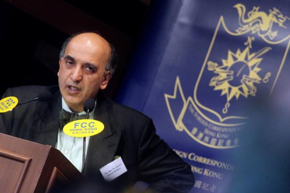 Mr Justice Kemal Bokhary speaking at the Foreign Correspondents' Club yesterday. Photo: Sam Tsang