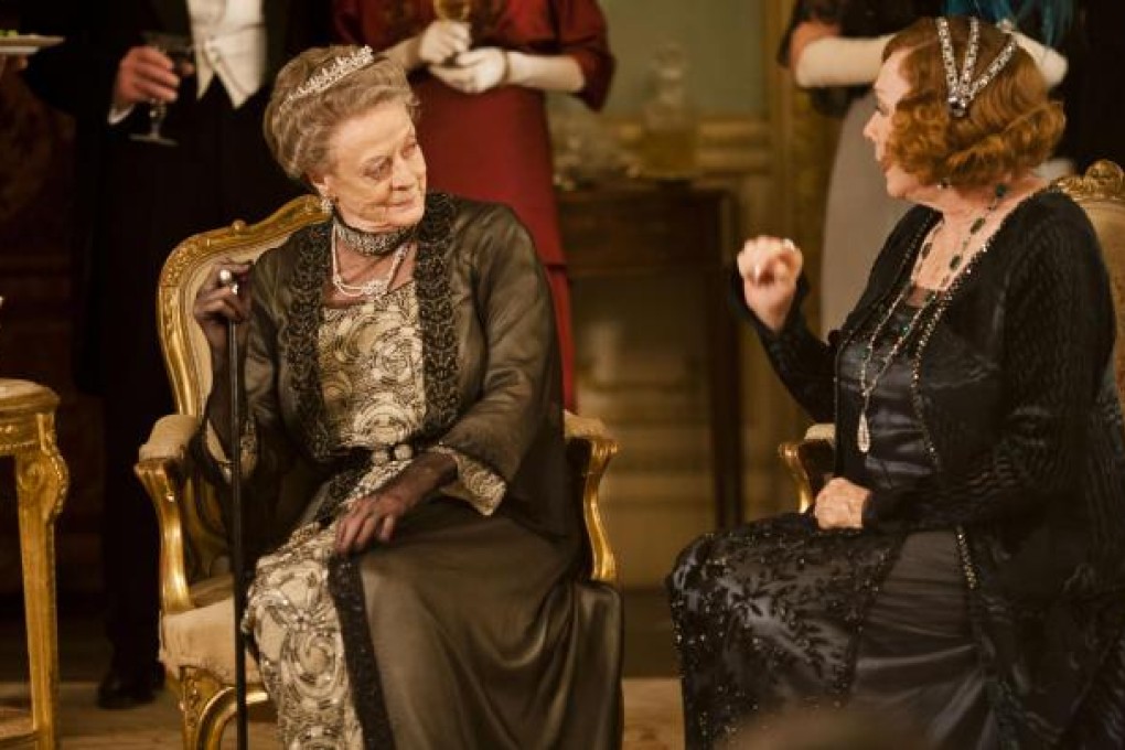 Maggie Smith (left) and Shirley MacLaine in a scene from the third season of ''Downton Abbey''. Photo: AP