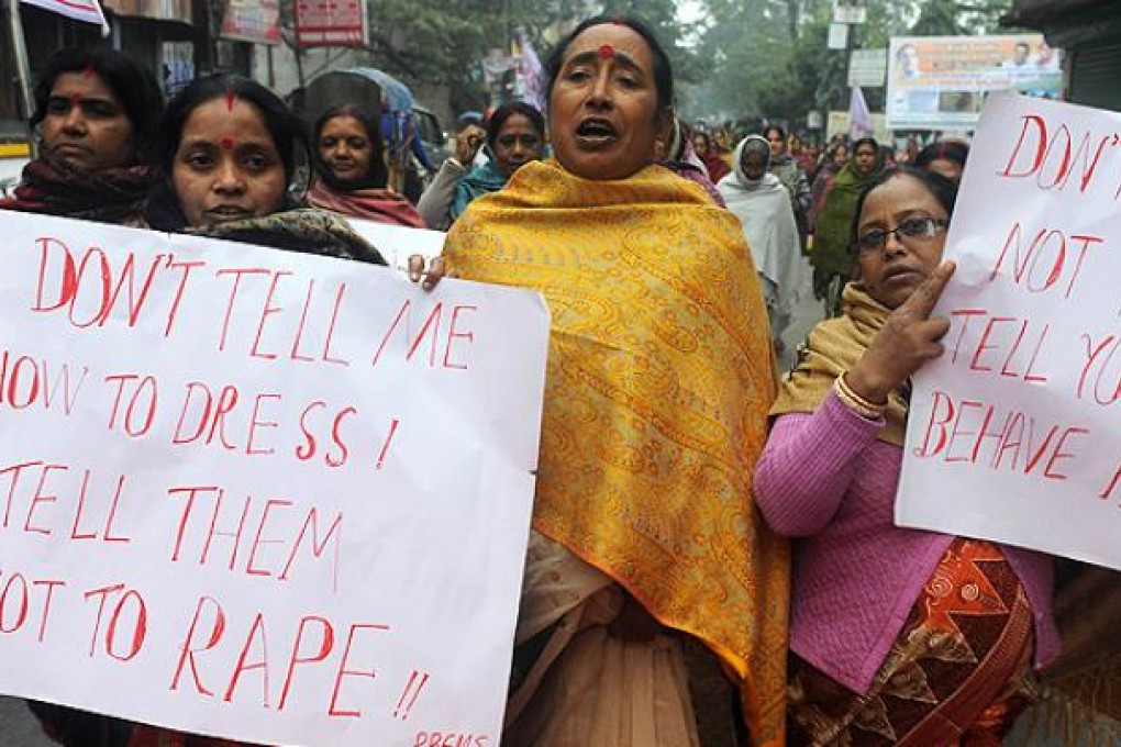 Activists from the Communist Party of India- Marxist hold placards during a protest against the gang rape and murder of a student in New Delhi. Photo: AFP