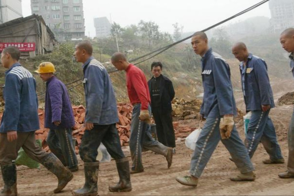 Prisoners used for manual labour near the city of Chongqing. Photo: Mark Ralston