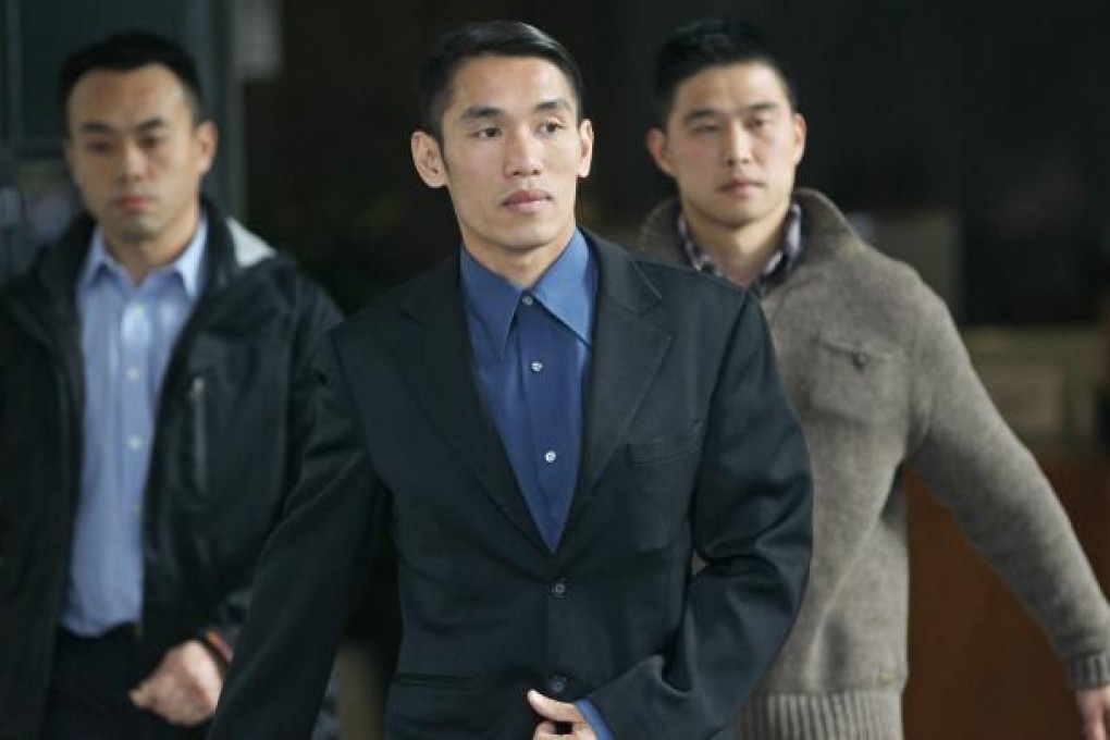 Wong Tsz-kiu (centre) with two other firemen. Photo: Edward Wong