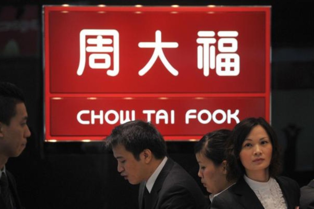 Chow Tai Fook expects weak sales on mainland