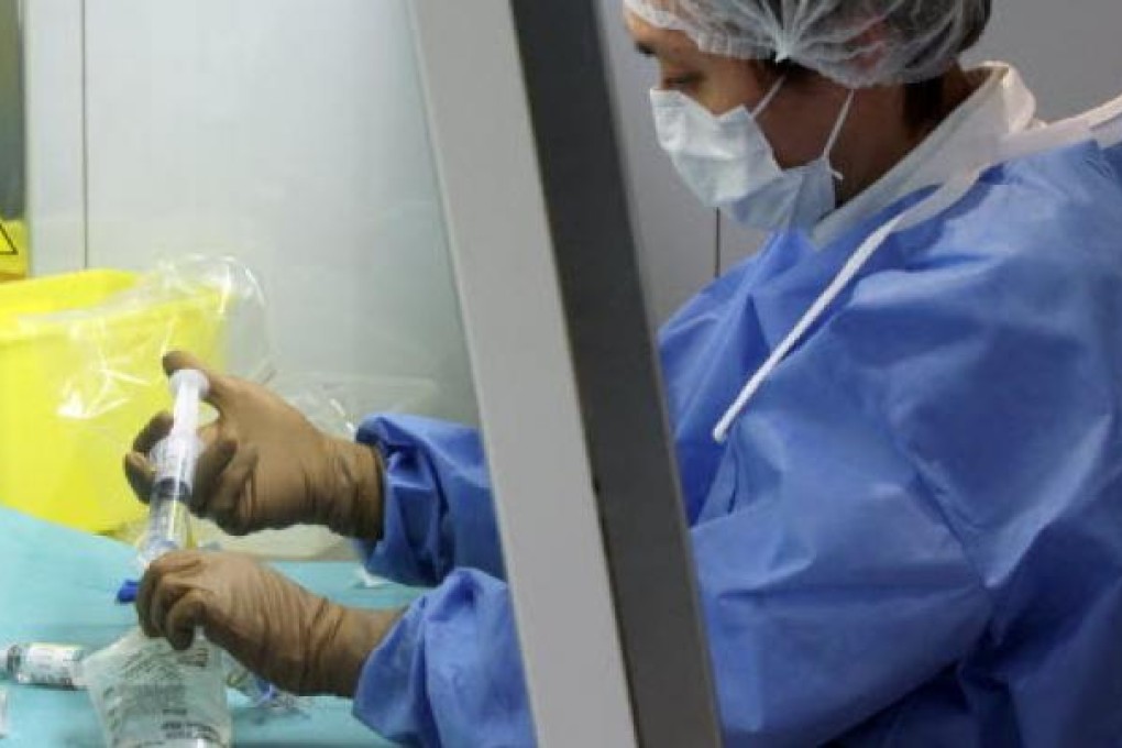 Medicine for chemotherapy stored in OnCare Hong Kong, an oncology clinic in Admiralty Centre.