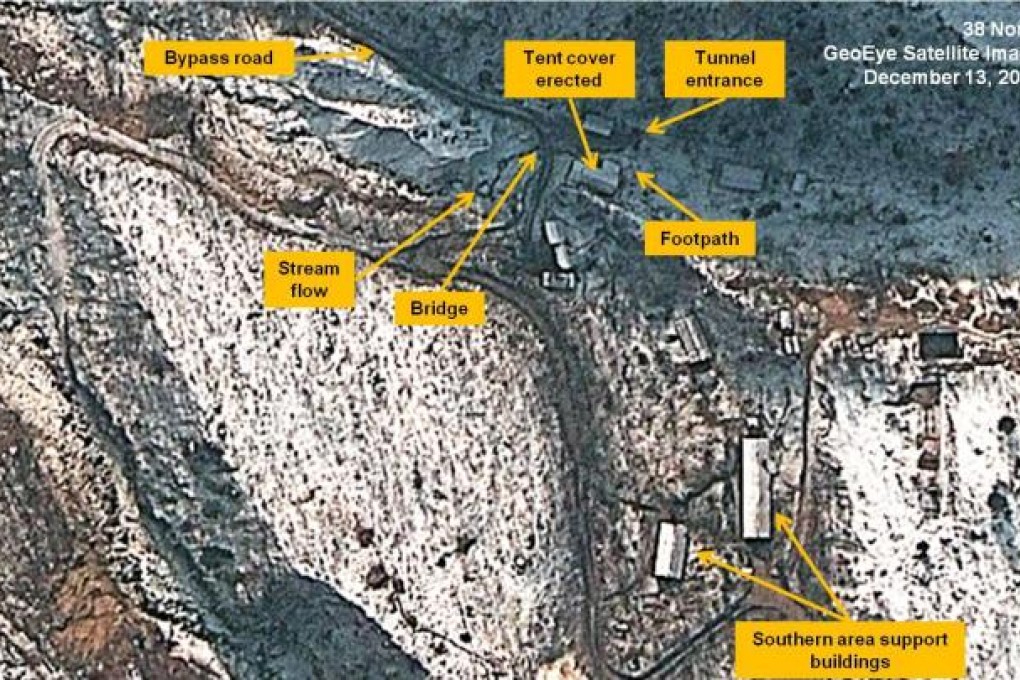 A satellite image on December 13 shows Punggye-ri. Photo: AP
