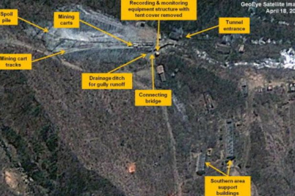 This satellite image shows the Punggye-ri Nuclear Test Facility in North Korea, where experts suspect Pyongyang will conduct its next detonation. Photo: AP