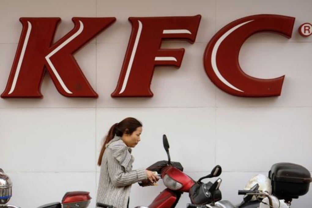 Last month on the mainland KFC was supplied with chicken that contained excessive amounts of antibiotics. Photo: AFP