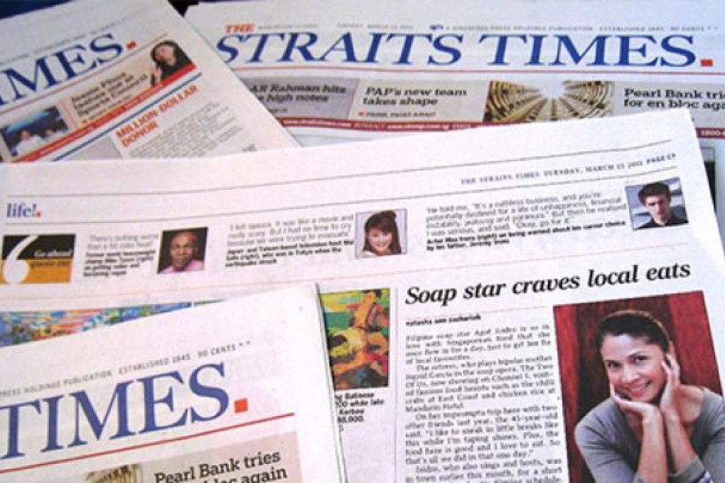 The Straits Times is the flagship publication of Singapore Press.