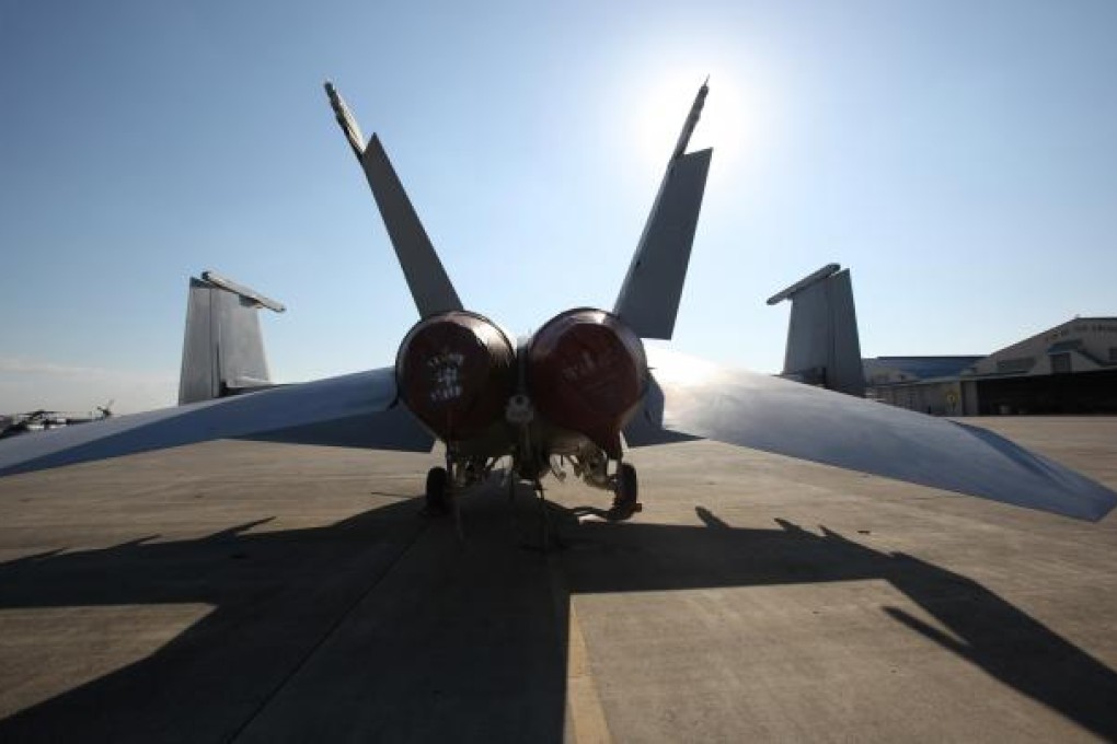 A US Navy FA-18 fighter jet stationed in Japan. Photo: AP