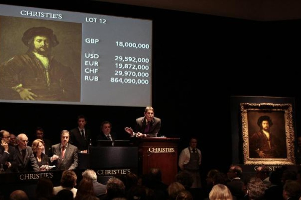 Strength at the top end of the art market is encouraging people to sell great works, according to Christie's. Photo: AFP