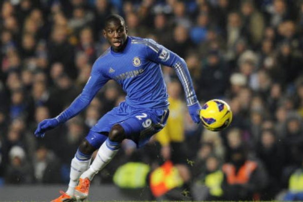 Chelsea's Demba Ba in action during an English Premier League soccer match against Southampton at Stamford Bridge in London on Wednesday. Photo: EPA