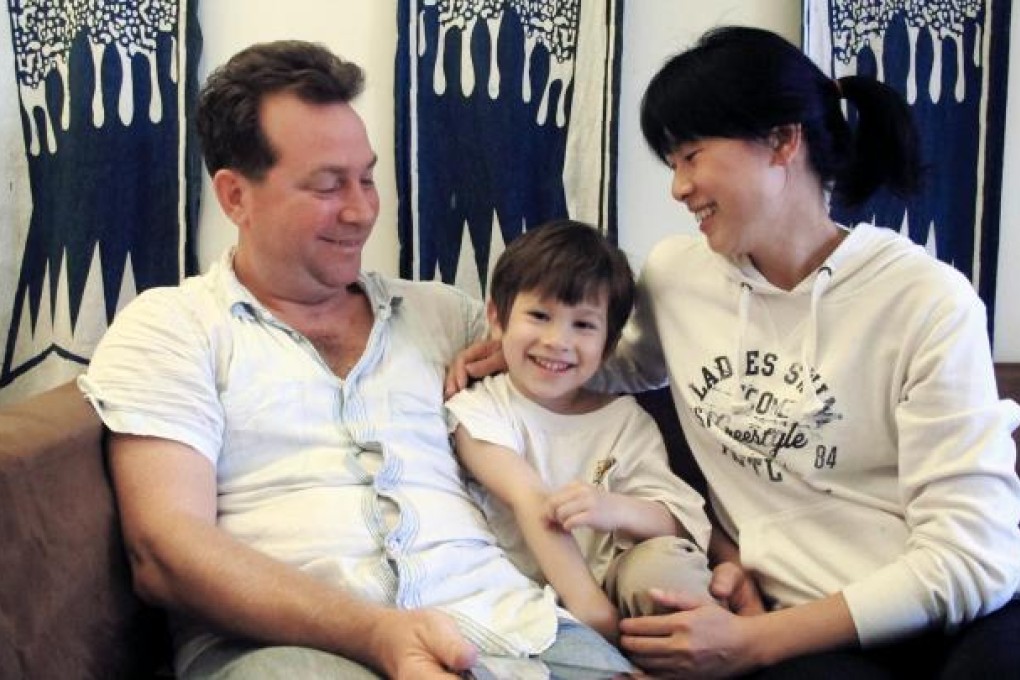Pumpkin.com's Mark Pemberton with son Perry and wife Maggie Chen.