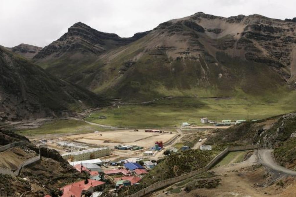 A camp sits in Morococha, where Chinalco Mining plans to tap the deposit of copper ore underneath the mining town. Photo: Bloomberg