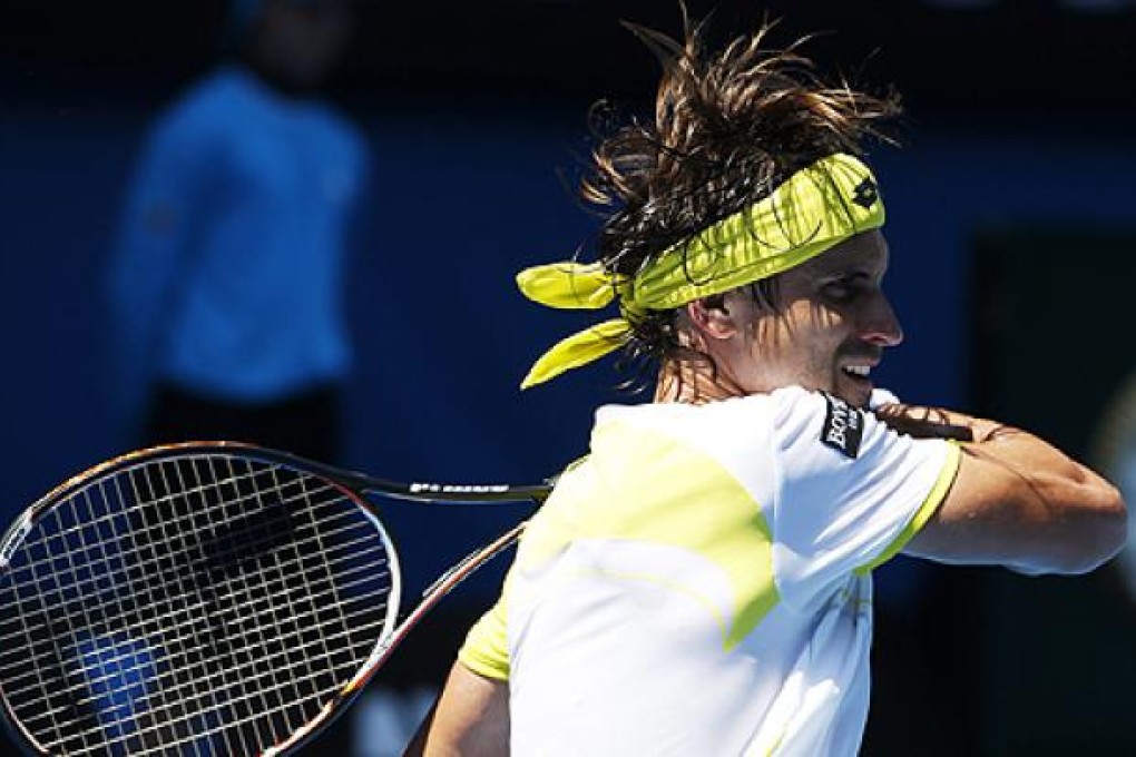 David Ferrer wore down Japan’s Kei Nishikori in straight sets to reach his third straight quarter-final at the year-opening Grand Slam. Photo: EPA