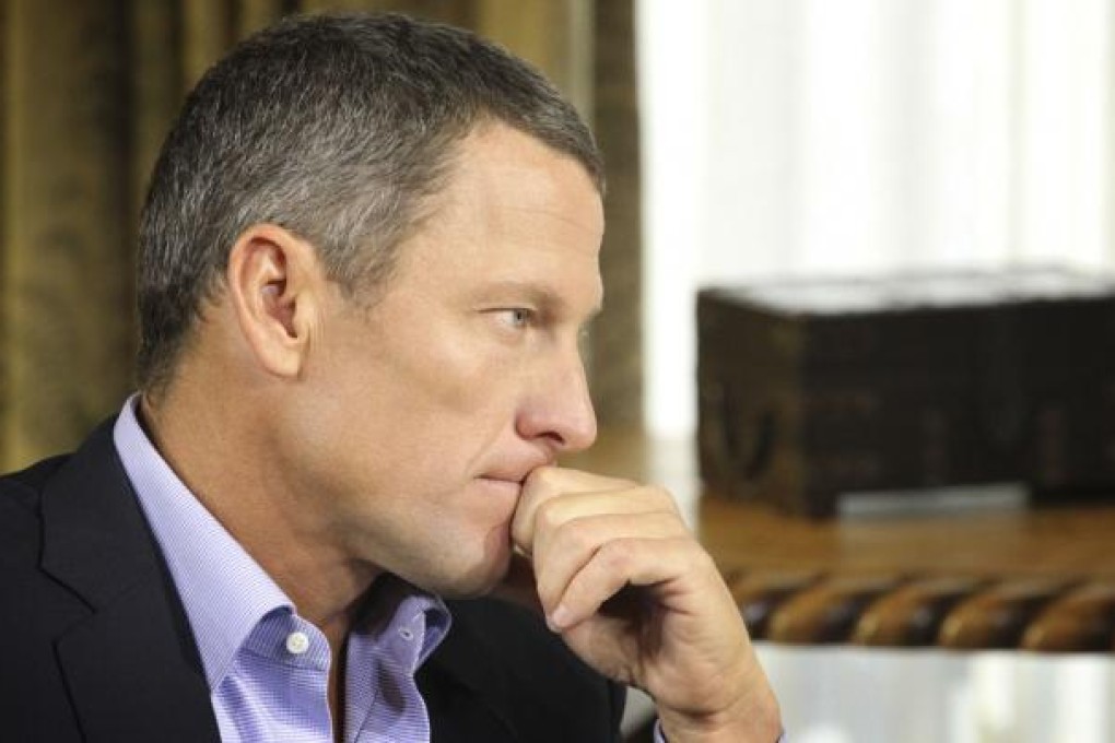 Lance Armstrong in the interview by Oprah Winfrey. Photo: Reuters