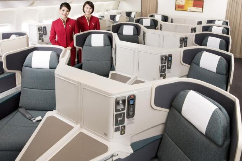 Cathay Pacific is spending HK$1 billion upgrading business-class interiors on various planes in its fleet. Photo: SCMP