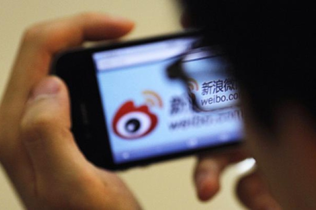 Popular Chinese social media service Sina Weibo was struck by a rare outage on Monday morning. Photo: Reuters