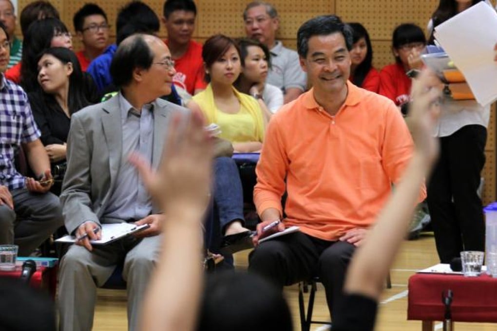 Leung Chun-ying's policy address should have set moves to develop opportunities for greater public engagement in policymaking. Photo: Dickson Lee