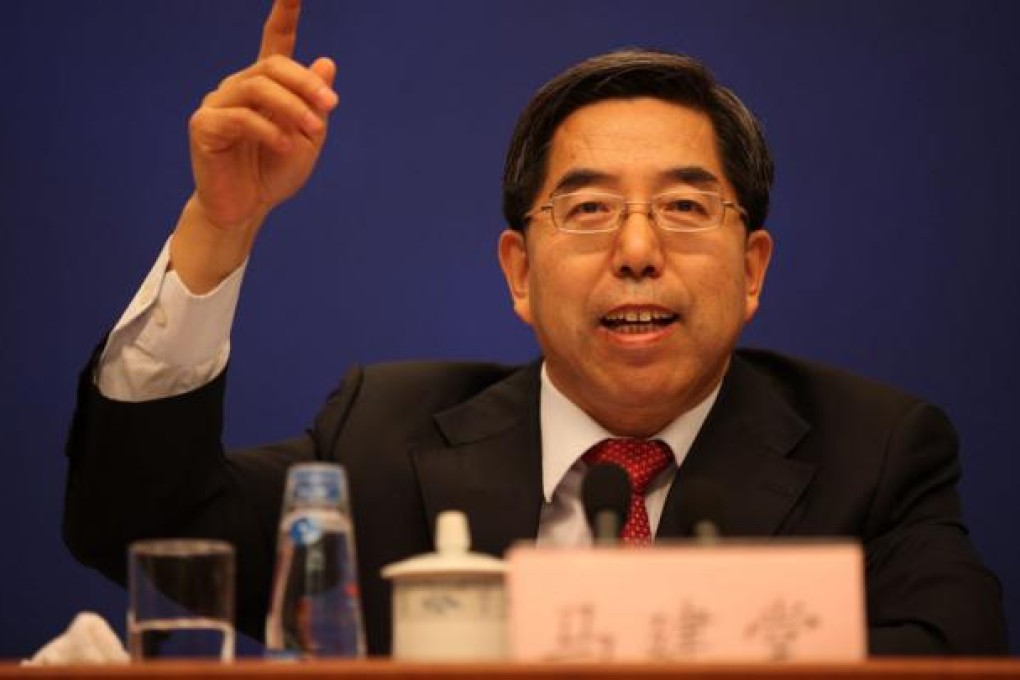 Ma Jiantang, director of the National Bureau of Statistics. Photo: Xinhua