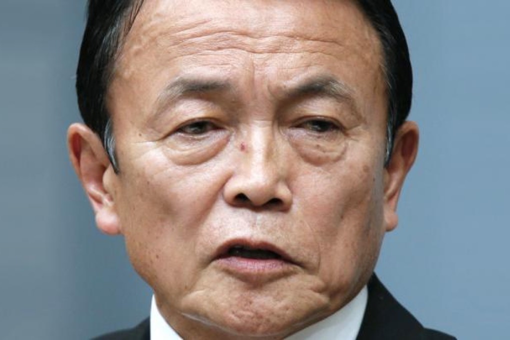 Taro Aso. Photo: Bloomberg