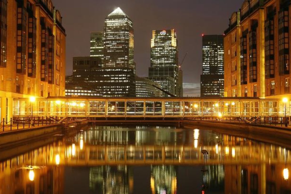 Canary Wharf in London is home to HSBC, Citigroup and Barclays, three of the big global banks suffering a slump in trust. Photo: Bloomberg