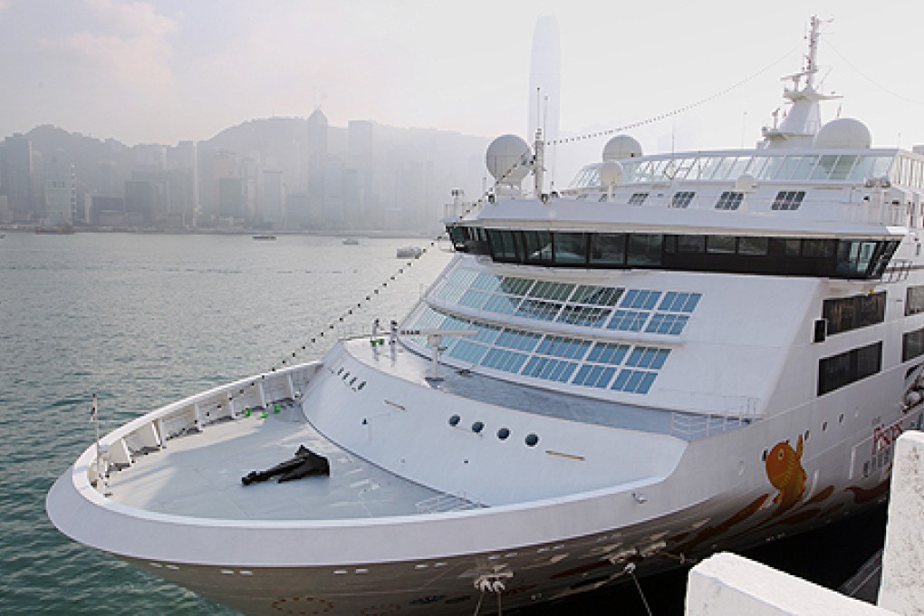 The Star Pisces cruise ship is docked at the Ocean Terminal. Photo: Nora Tam