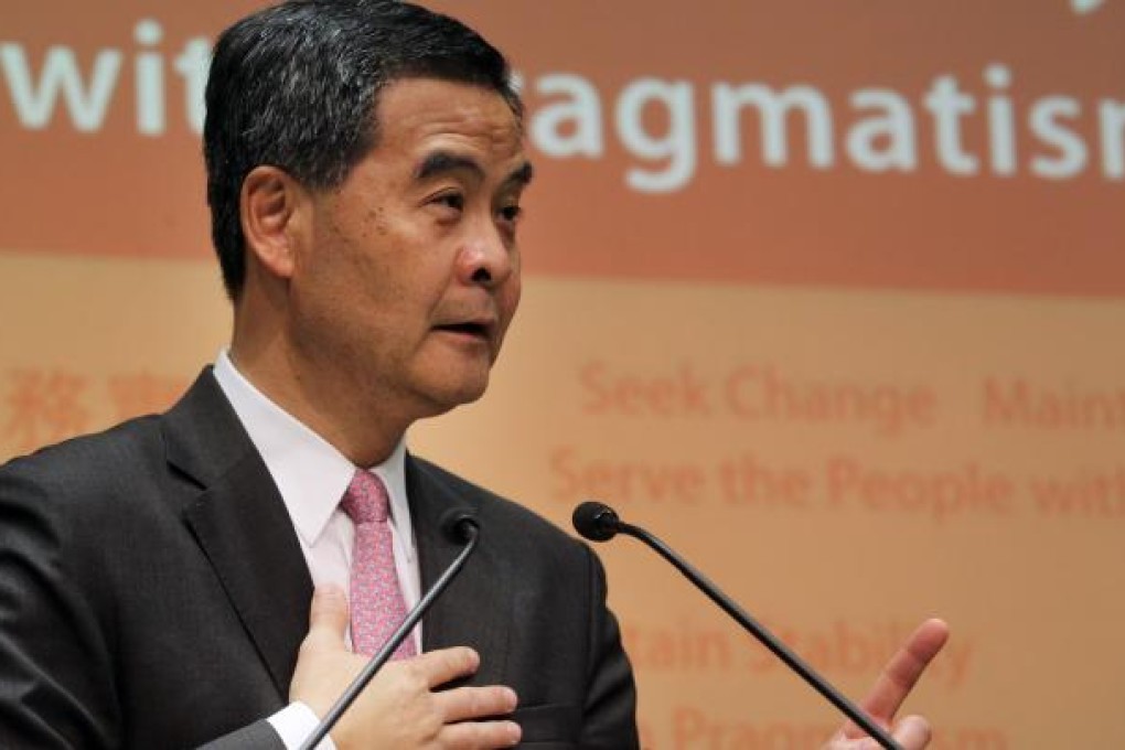 Chief Executive Leung Chun-ying lacks stomach to fight the Heung Yee Kuk. Photo: K.Y. Cheng