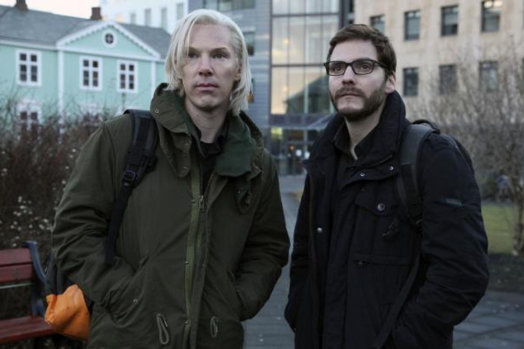 Benedict Cumberbatch (left) as Julian Assange, opposite Daniel Bruhl as WikiLeaks spokesman Daniel Domscheit-Berg. Photo: AP