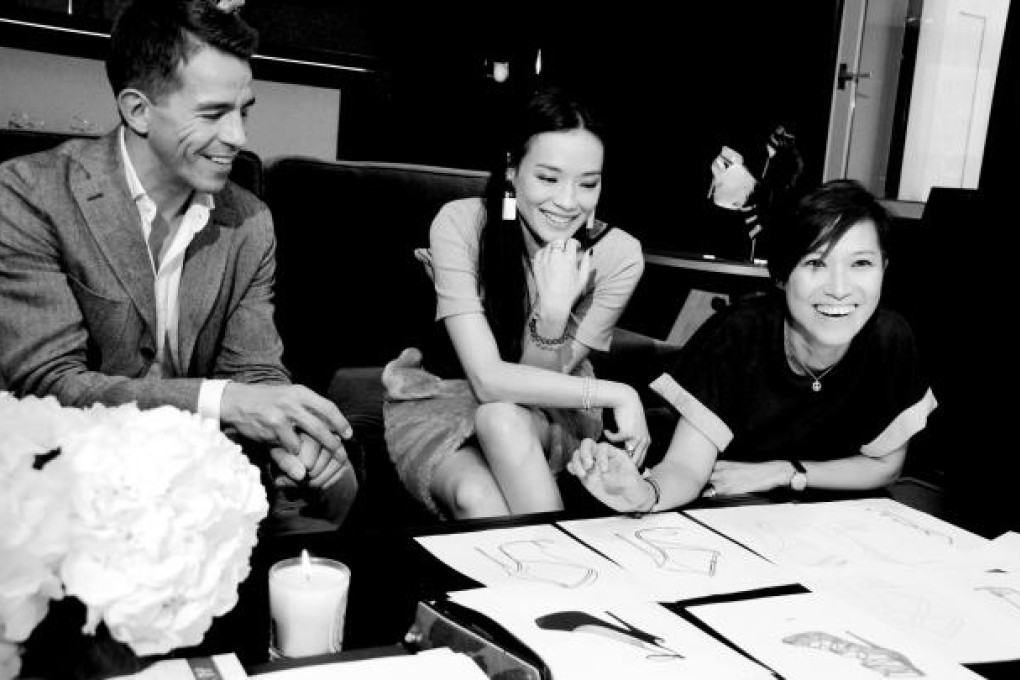 Star quality: Shu Qi talks colours, patterns and heels with Jimmy Choo designers Sandra Choi and Simon Holloway.