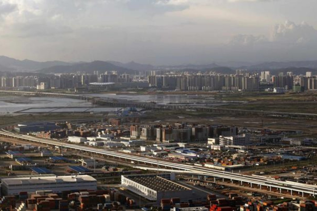 An aerial view of Qianhai area. Photo: Reuters