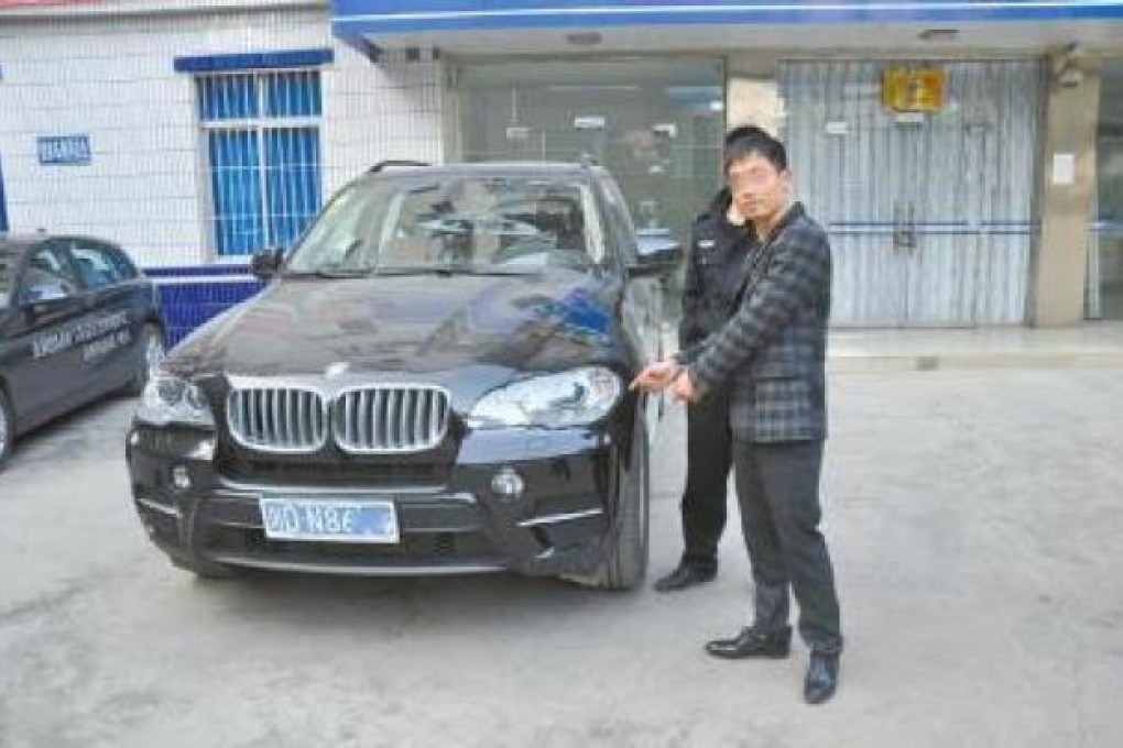 The BMW X5 was deliberately damaged during a test drive. Picture: SCMP/Nandu