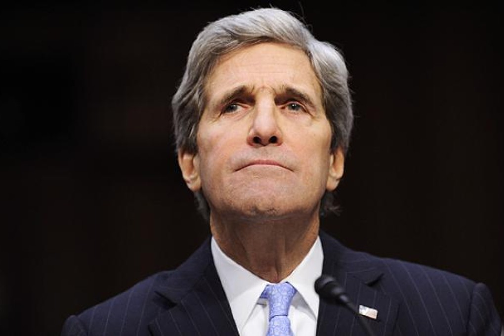 John Kerry testifies at his confirmation hearing ahead of his appointment as next US Secretary of State on Capitol Hill in Washington. Photo: Xinhua