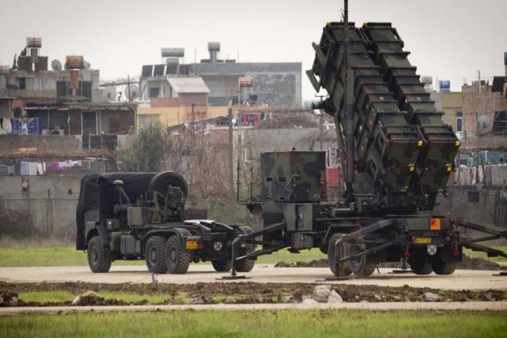 A Nato Patriot missile battery is set up in Adana, Turkey. Photo: EPA
