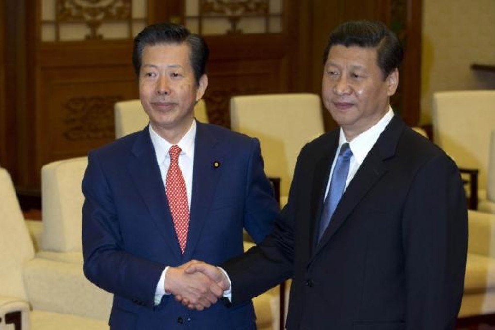 Natsuo Yamaguchi meets Xi Jinping on Friday. Photo: AFP
