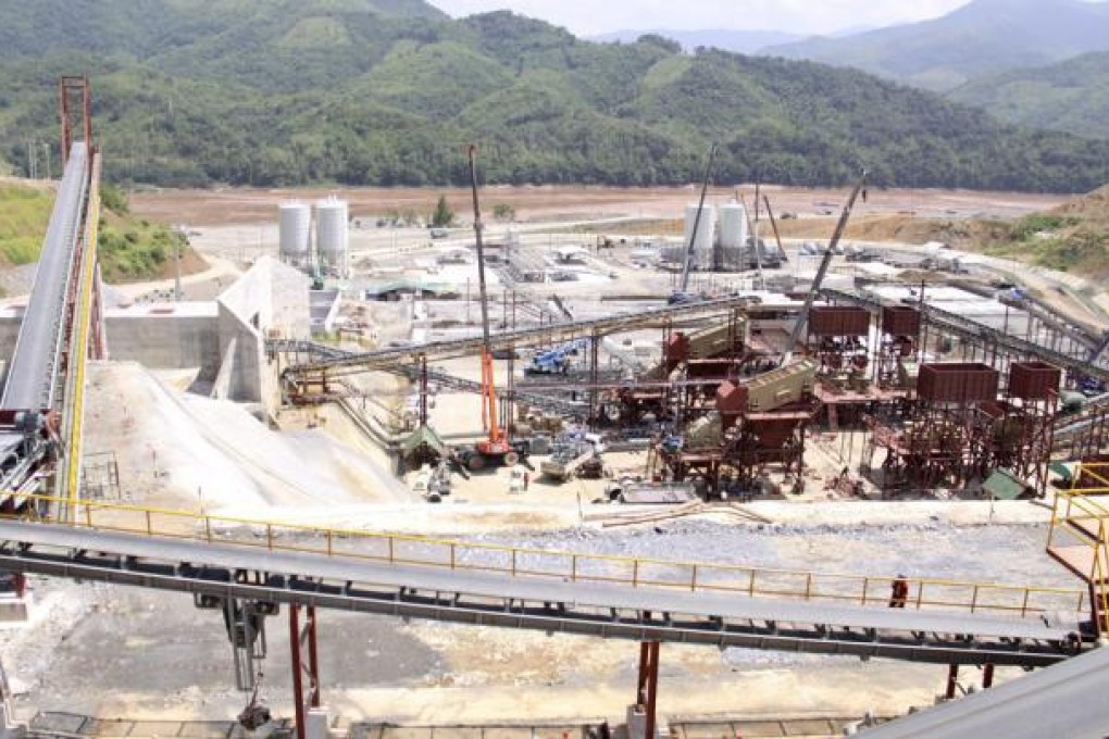 Construction work on the Xayaburi dam. Photo: EPA