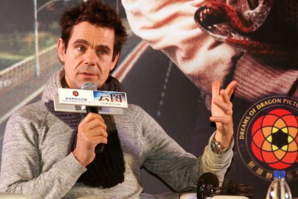 German director Tom Tykwer attending a press conference to promote his new movie Cloud Atlas, in Beijing. Photo: AFP