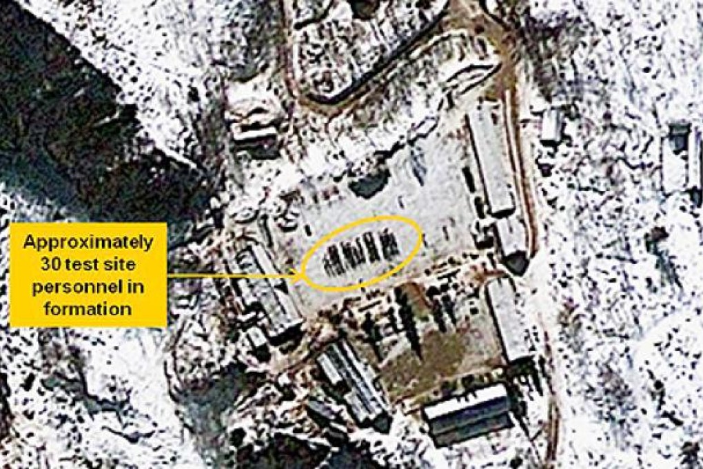 This January 4 satellite image shows North Korea's Punggye-ri nuclear test facility where roads have been kept clear of snow over the past month. Photo: AP