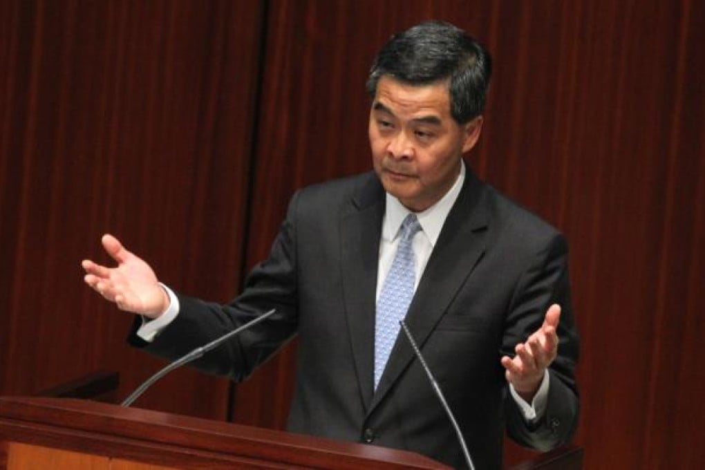 Chief Executive Leung Chun-ying said more public and subsidised housing will be built. Photo: Sam Tsang
