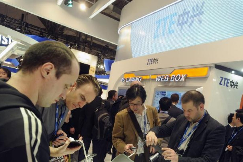Mainland telecommunications giant ZTE is among the leading suppliers of basic mobile handsets and smartphones. Photo: Bloomberg