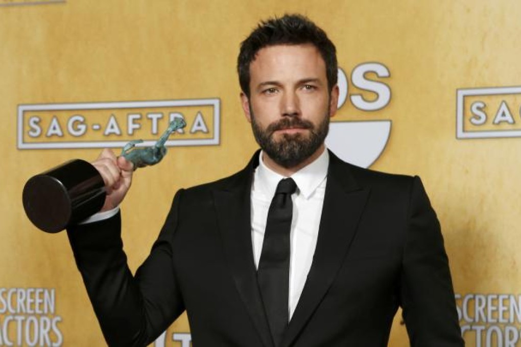 Ben Affleck with his award for 'Argo' at the 19th annual Screen Actors Guild Awards in Los Angeles. Photo: Reuters