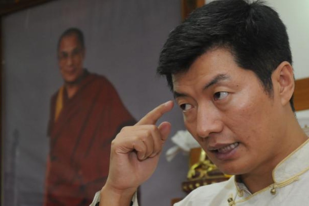 Kalon Tripa of the Central Tibetan Administration (Prime Minister of the Tibetan government-in-exile), Lobsang Sangay, speaks during an interview at his office in Dharamshala, India.