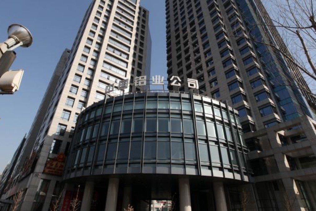 The headquarters of Aluminum Corp of China (Chalco) in Beijing. Photo: Bloomberg